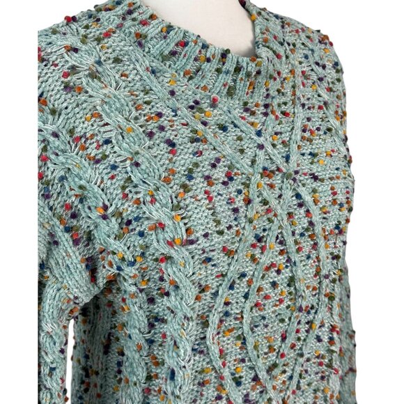 Altar'd State NWT $70 Mint Multi Speckled Knit Sweater Pullover Womens SM Boho - Picture 6 of 10
